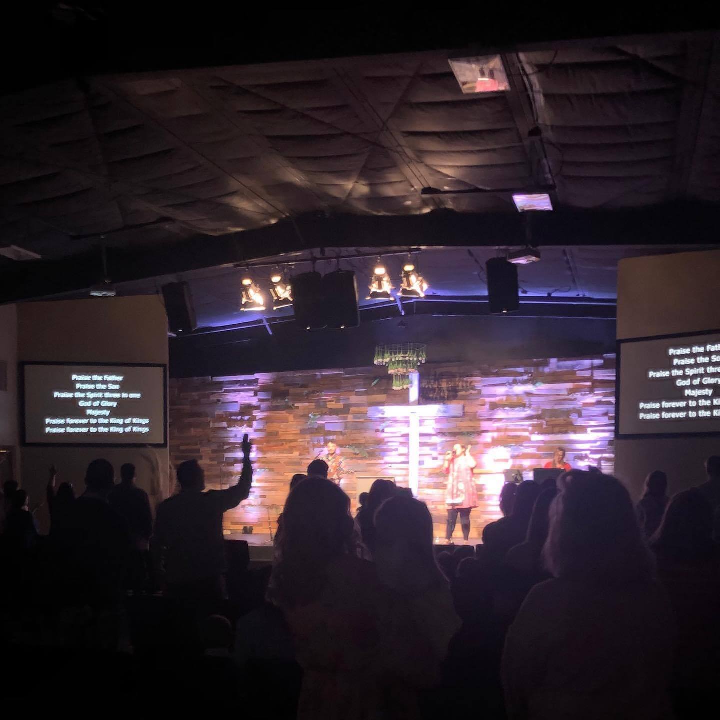 In-person worship at The Way Church in Athens, AL